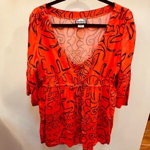 Manuheali’i Top Size Medium P-P 20”, Shoulder To Hem 27” Short Sleeves